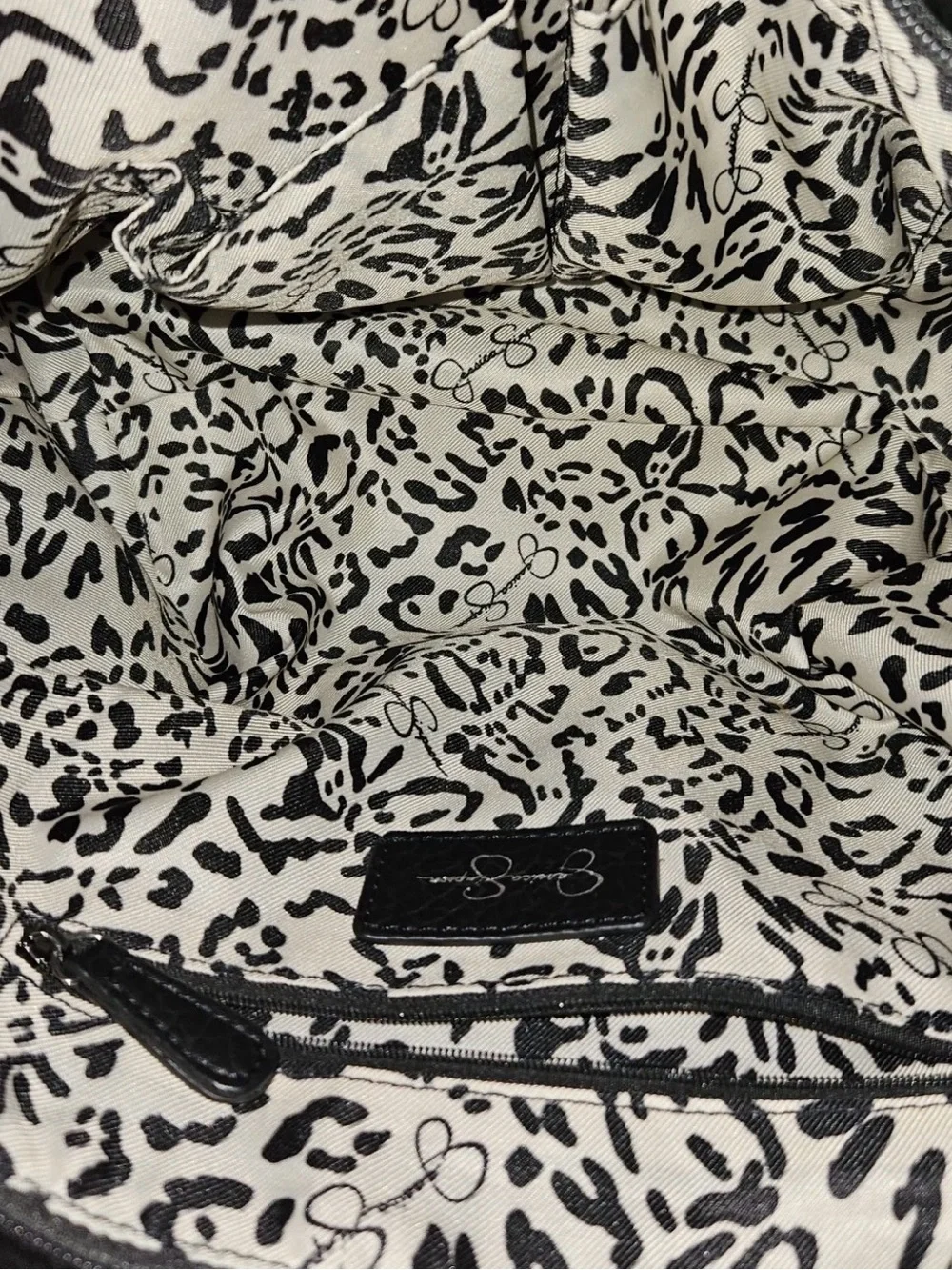 Jessica Simpson Black Multi Tapestry Tote with Crossbody Strap